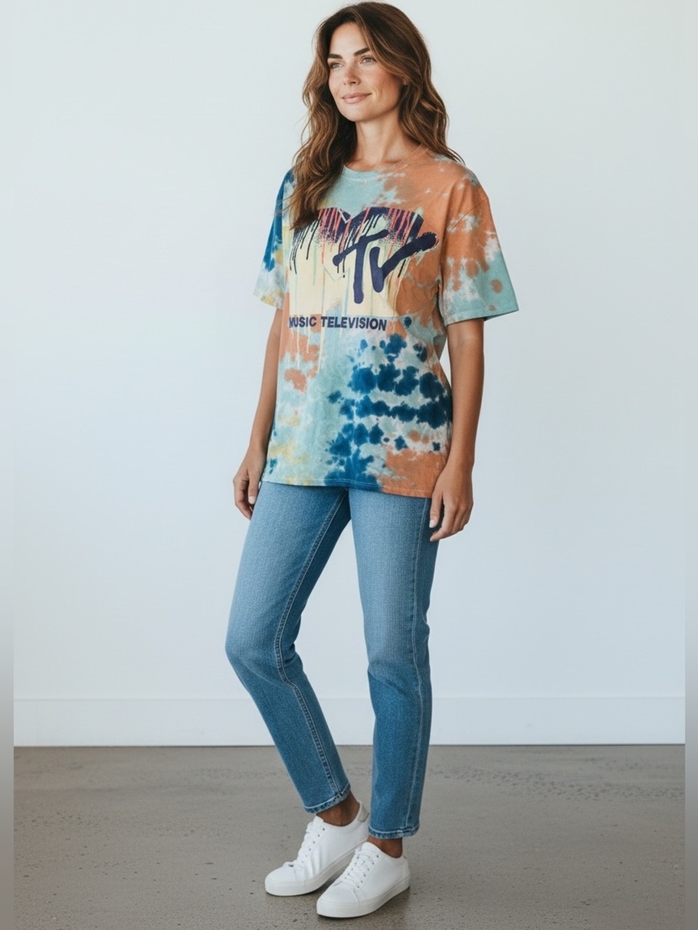 MTV NWT Tie Dye T Shirt Sz M